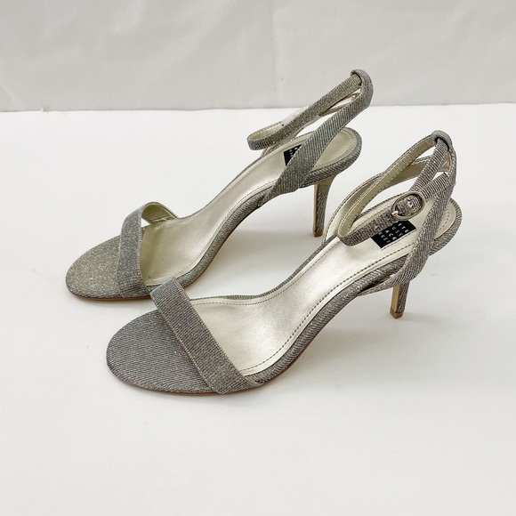 White House Black Market Silver Heels Size 7 1/2 - Picture 5 of 10